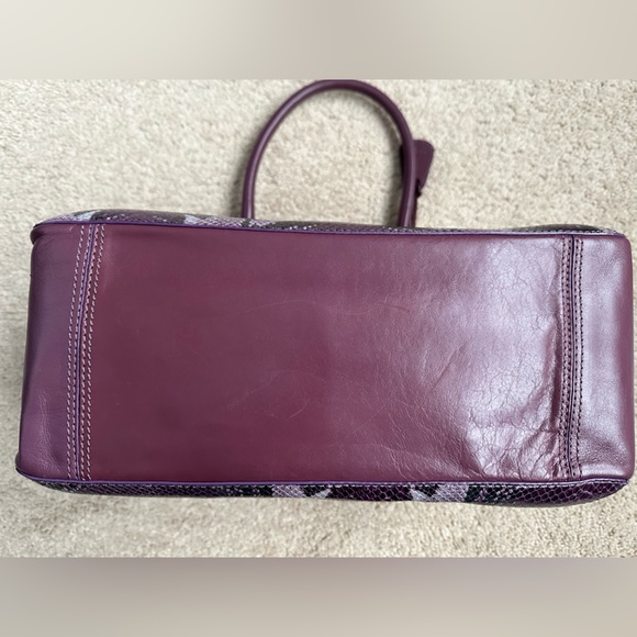 Purple with animal print accent Cole Haan bag. - Picture 10 of 15